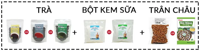cách chọn nguyên liệu làm trà sữa