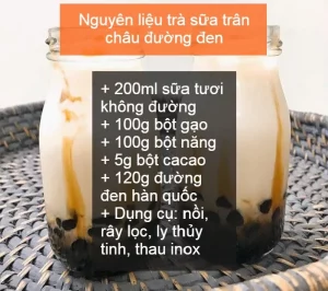 công thức trà sữa ngon